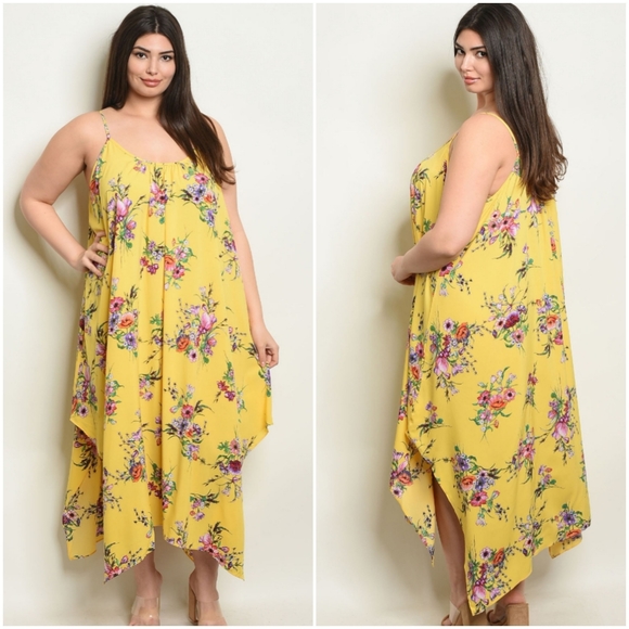 Soprano Dresses & Skirts - Size 3X - Yellow Floral Sundress